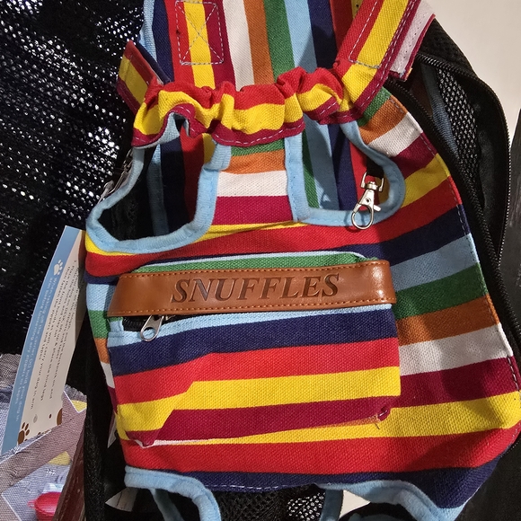 Colorful Striped Snuffles Backpack - Picture 1 of 2